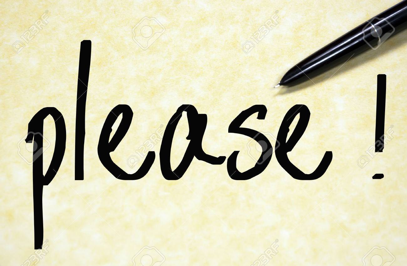 Please Word Write On Paper Stock Photo, Picture And Royalty Free Image.  Image 44139450.