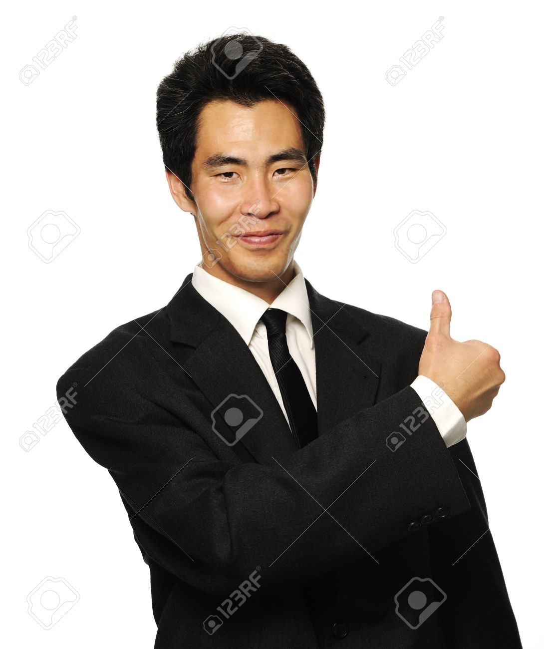 Asian man in suit Beautiful big bisexual woman