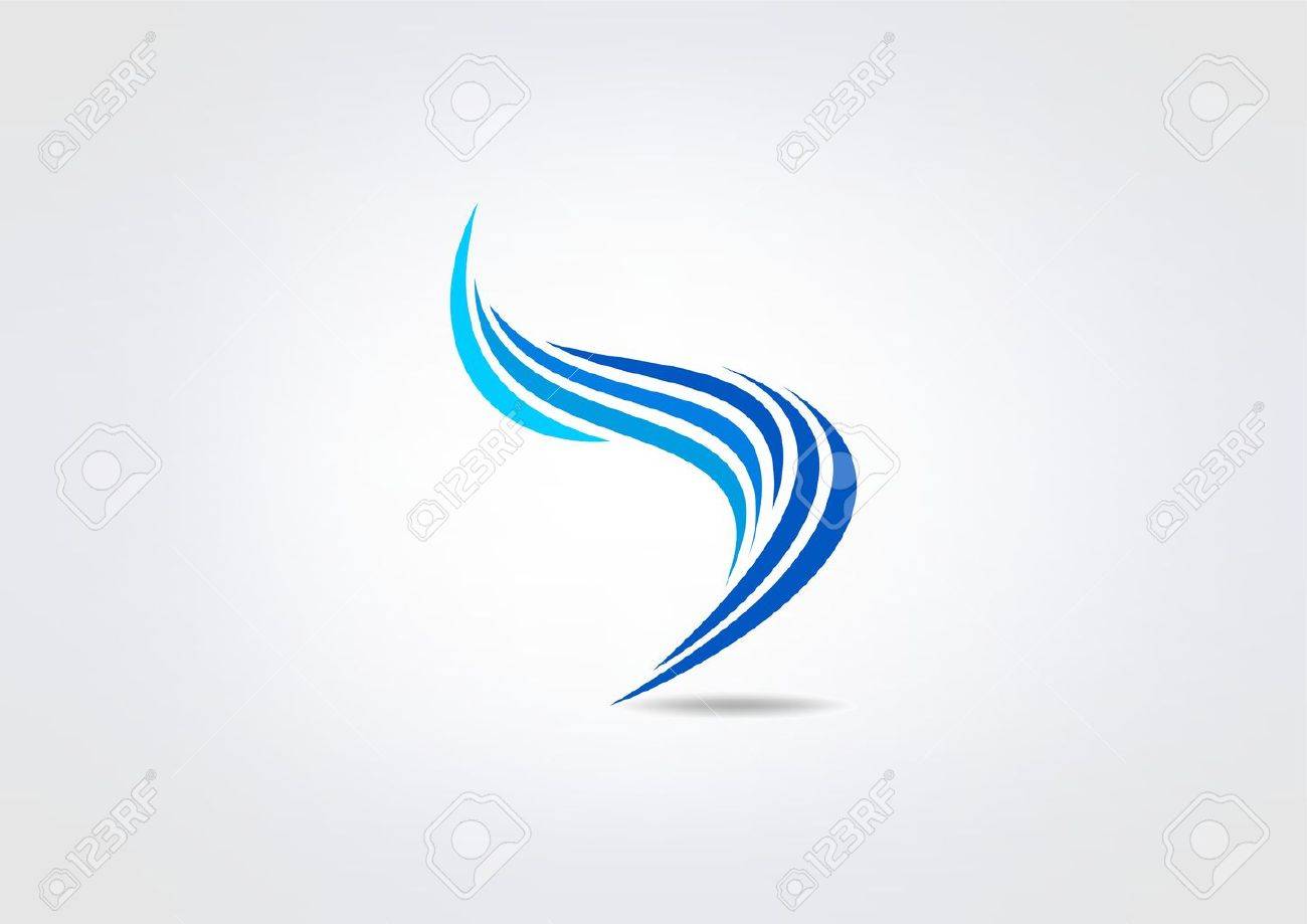 blue swirl corporate vector