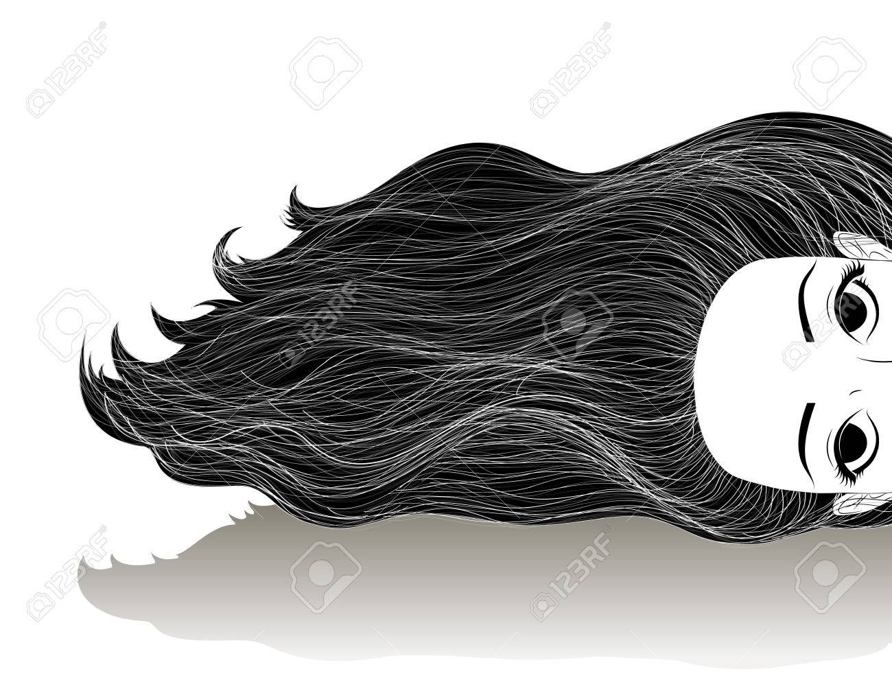 床に横になっている長い黒髪を持つ少女 美しさ 髪型 概念 心理学 心 のイラスト素材 ベクタ Image 床に横になっている長い黒髪を持つ少女 美しさ 髪型 概念 心理学 心 のイラスト素材 ベクタ Image