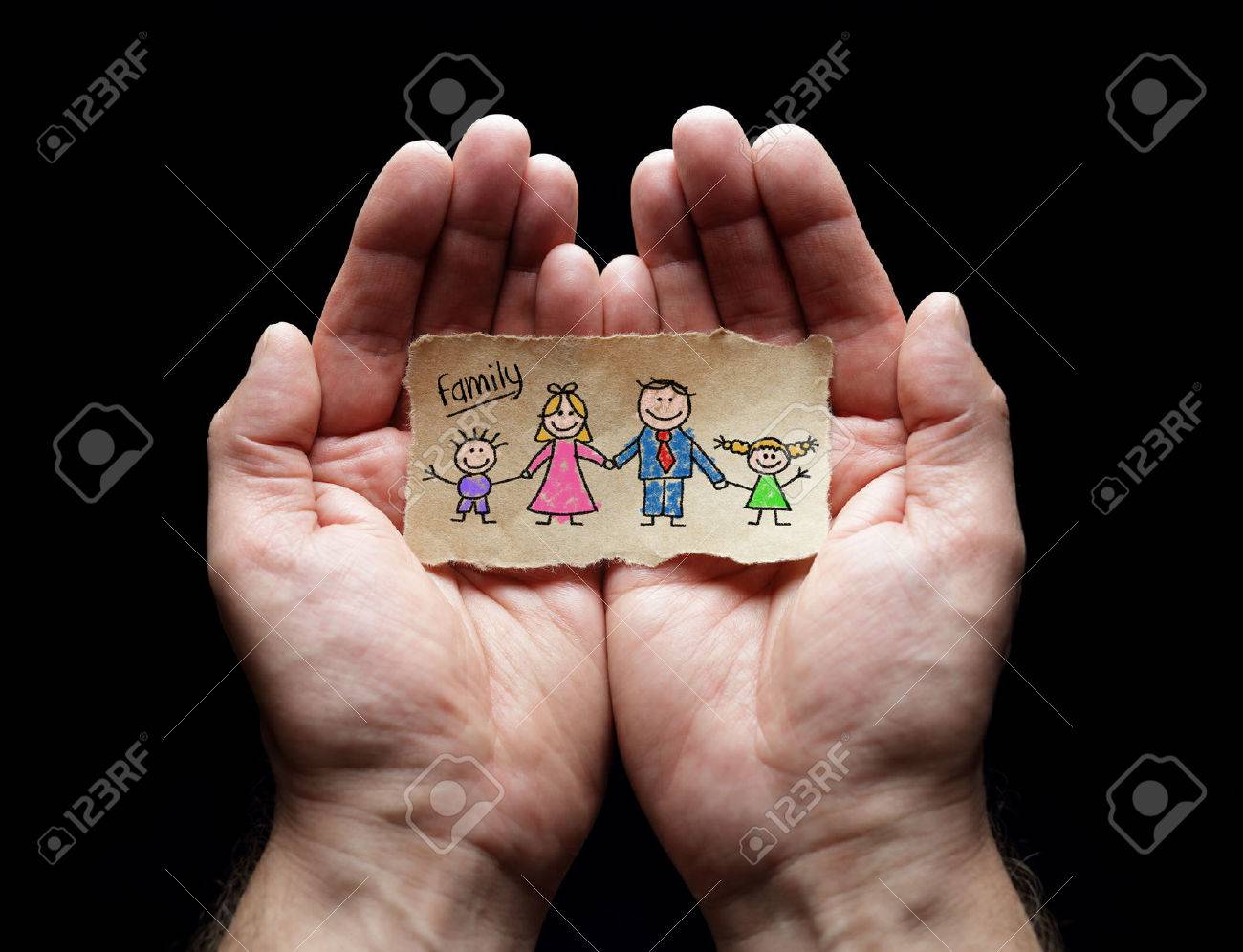 Family care with the protection of cupped hands, concept for love, help, assistance, security and caring - 69131958 Family care with the protection of cupped hands, concept for love, help, assistance, security and caring - 69131958
