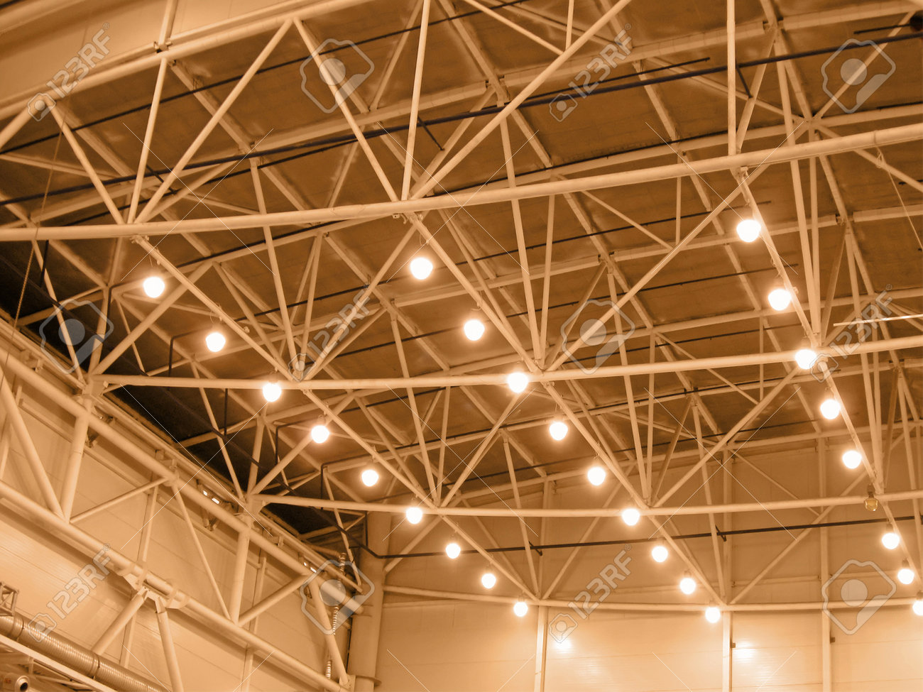 interior yellow color warehouse construction lighting kyoto stock