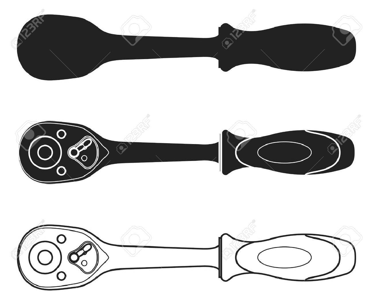 現実的なベクトルのラチェット レンチのアイコン のイラスト素材 ベクタ Image 現実的なベクトルのラチェット レンチのアイコン のイラスト素材 ベクタ Image