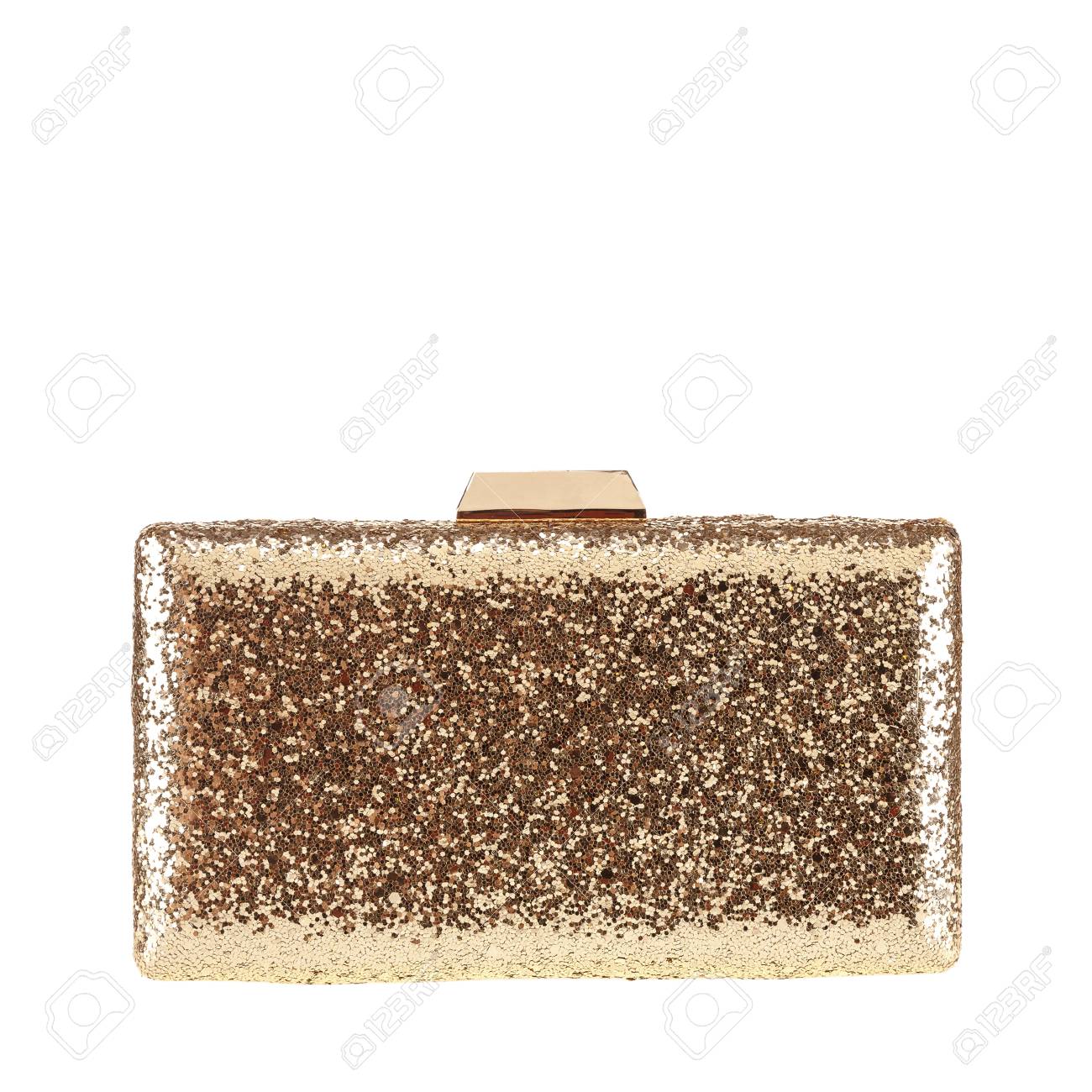 white and gold clutch bag