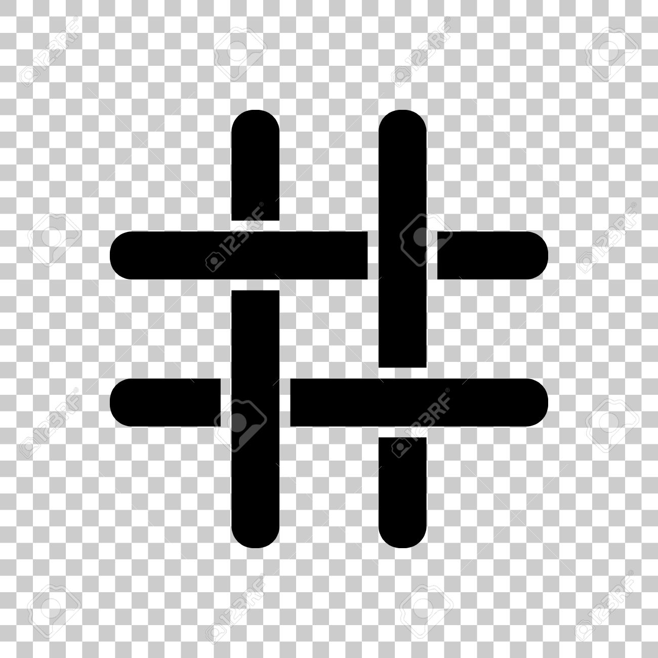 hashtag icon black icon on transparent background royalty free