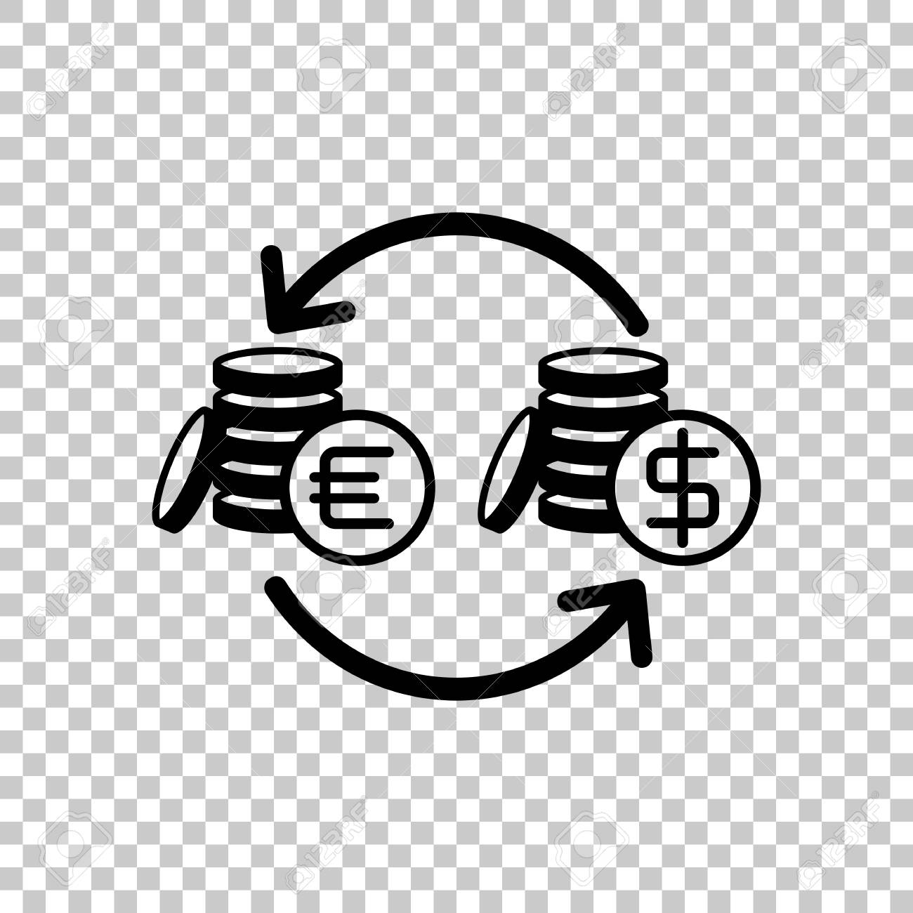 お金のアイコンを変更します 透明な背景に のイラスト素材 ベクタ Image お金のアイコンを変更します 透明な背景に のイラスト素材 ベクタ Image
