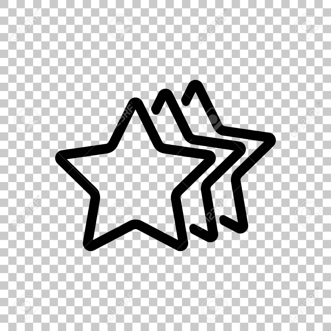 星のレート アイコン 透明な背景 のイラスト素材 ベクタ Image