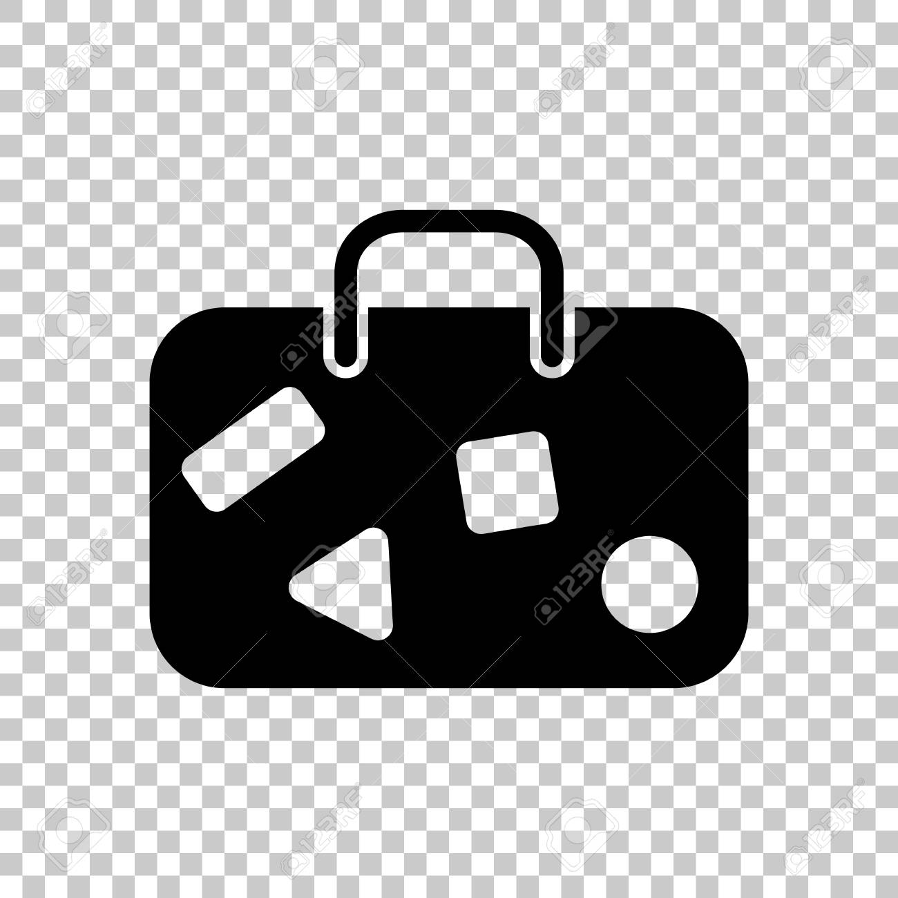 旅行バッグ 荷物 ケース透明な背景に のイラスト素材 ベクタ Image