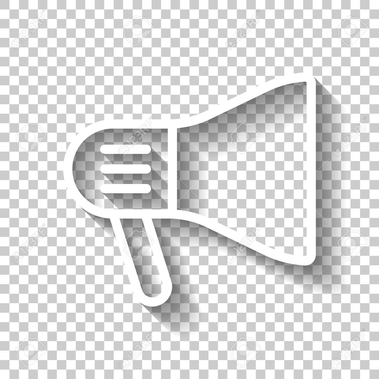 マウスピースのアイコン 透明な背景に影が付いた白いアイコン のイラスト素材 ベクタ Image