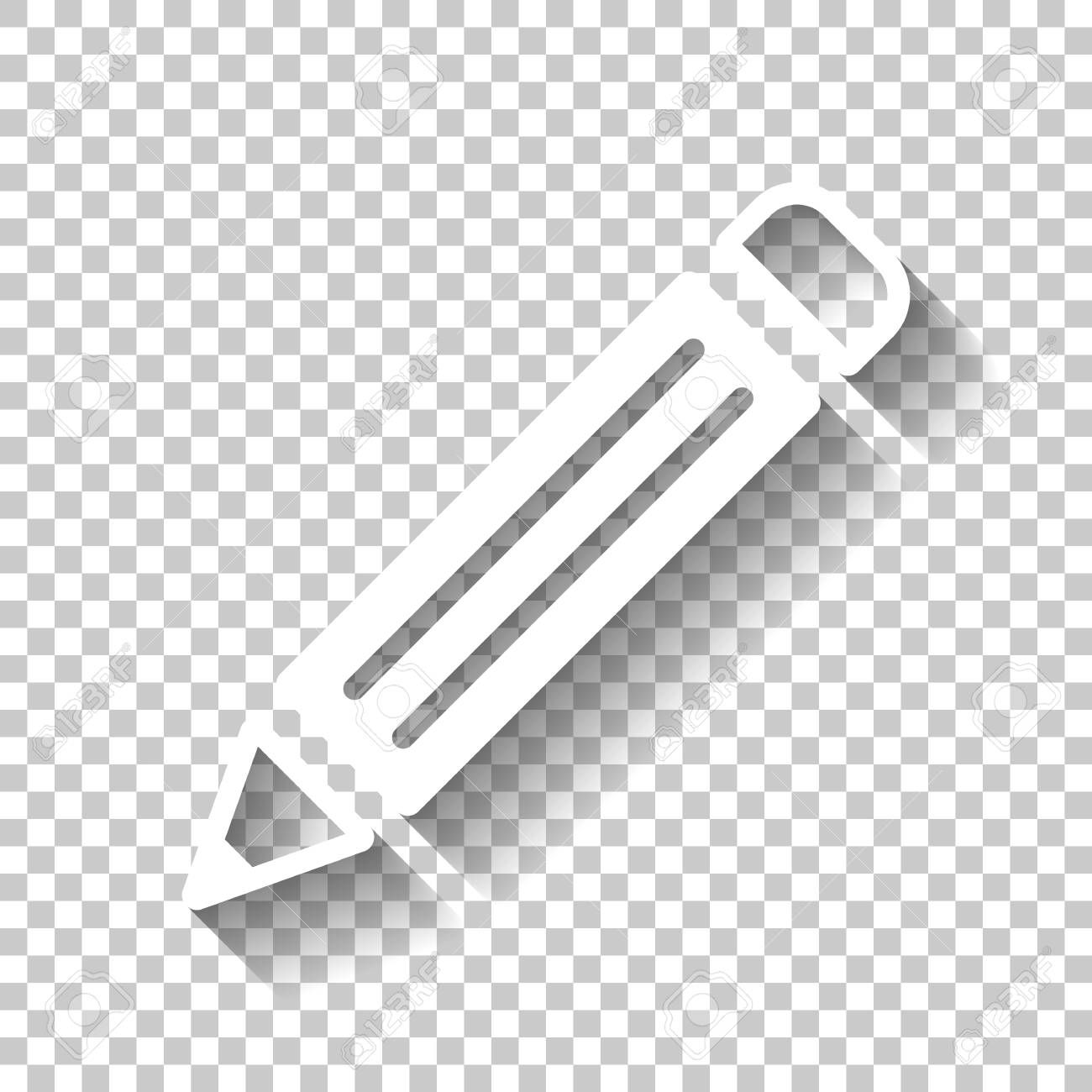 simple pencil symbol white