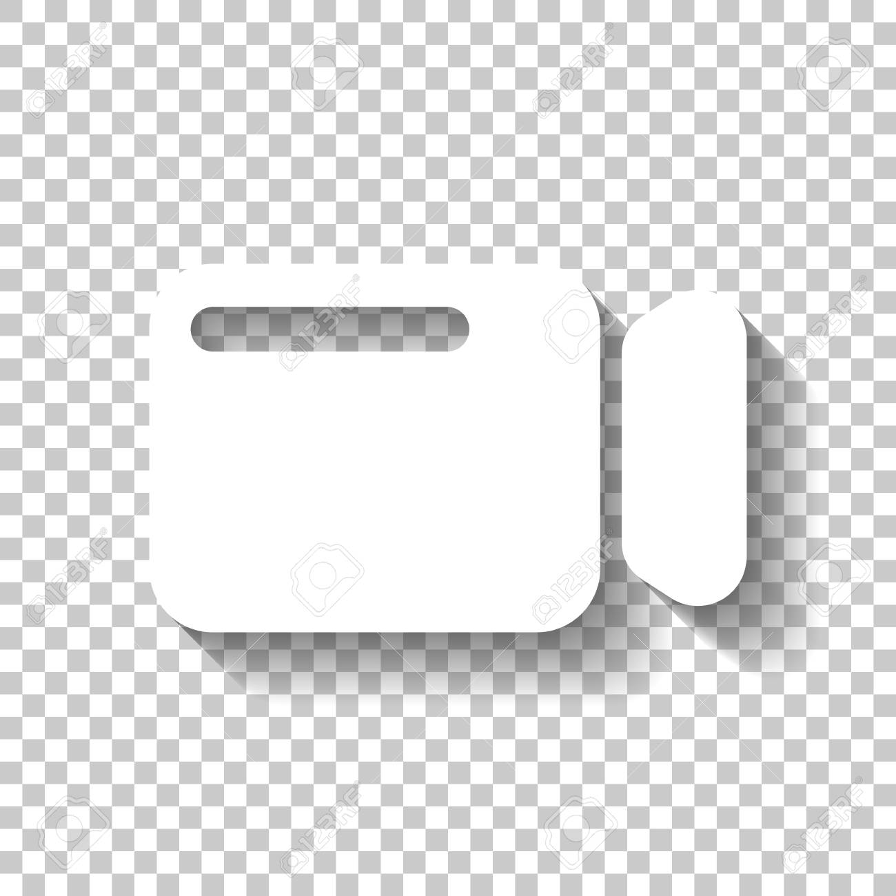 Simple Video Camera Icon. White Icon With Shadow On Transparent Background  Royalty Free SVG, Cliparts, Vectors, and Stock Illustration. Image  103145238., image size:1300x1300