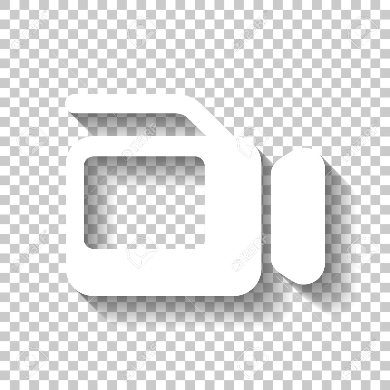 Video Camera With Screen. White Icon With Shadow On Transparent Background  Royalty Free SVG, Cliparts, Vectors, and Stock Illustration. Image  103145241., image size:1300x1300