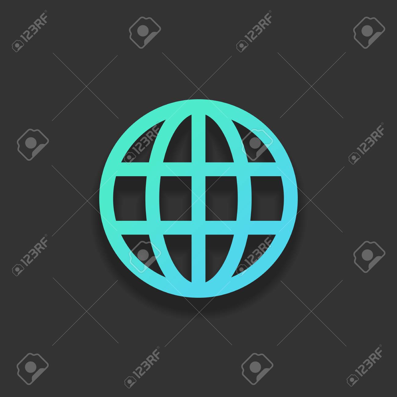 icono de globo simple