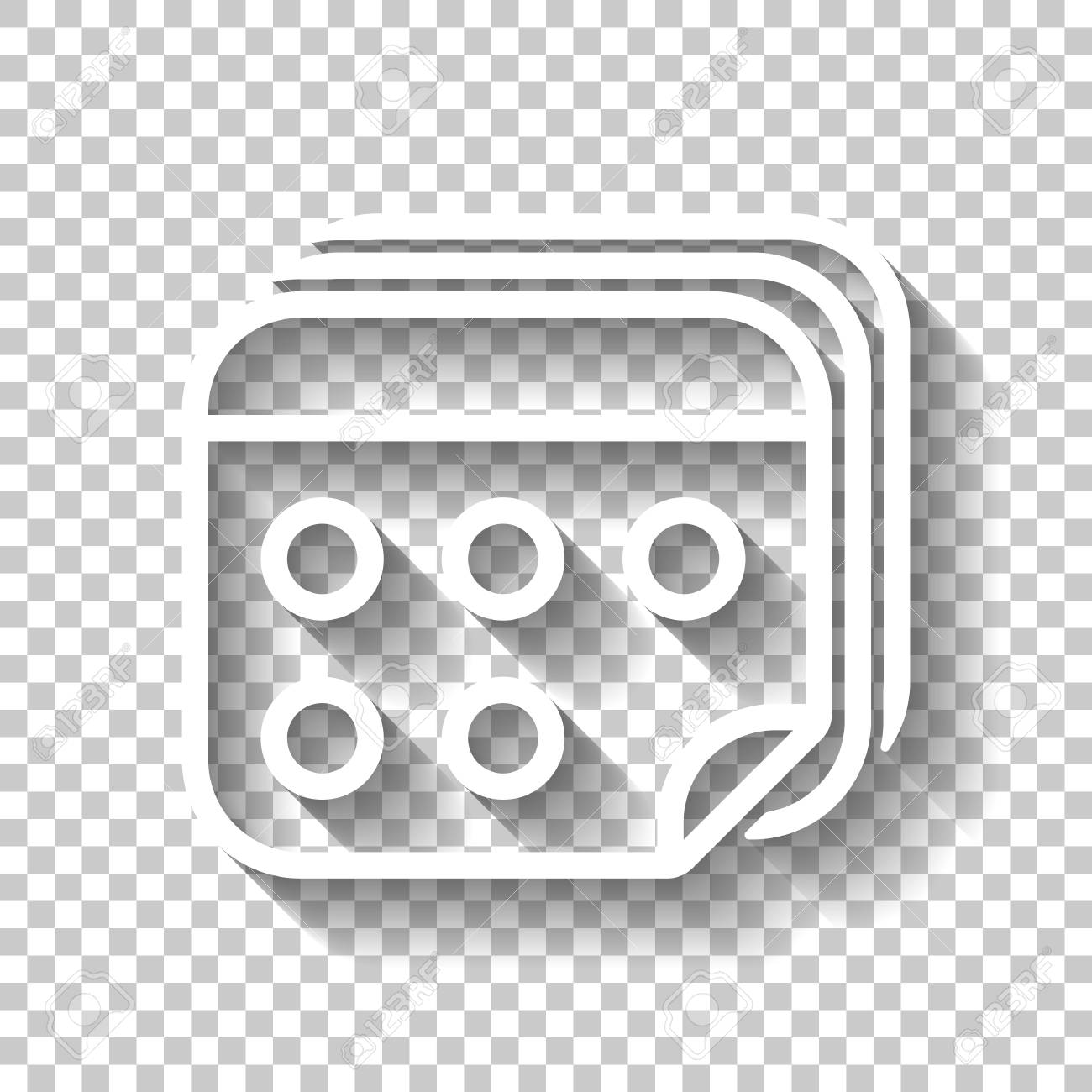 several pages of calendar simple outline icon white icon with pic of calendar