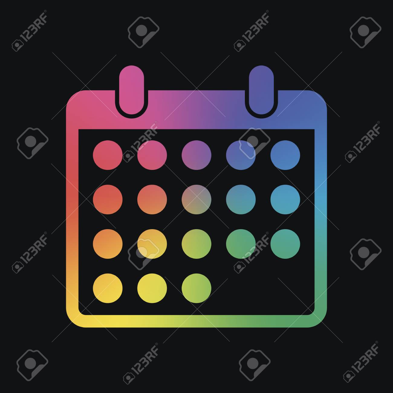 picture Icon Aesthetic Yellow Calendar 123rf