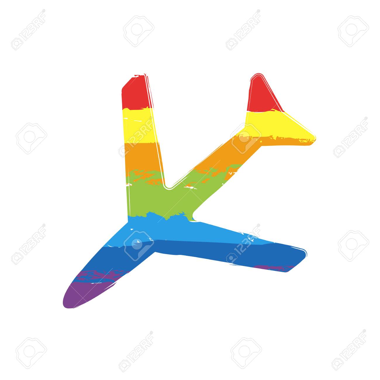 rainbow airplane toy