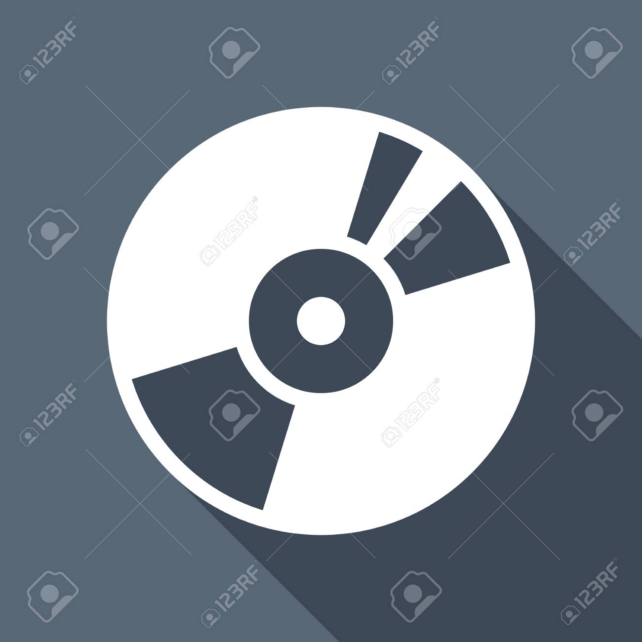 Vintage Vinyl Audio Disc Dj Player Simple Icon Music Logo