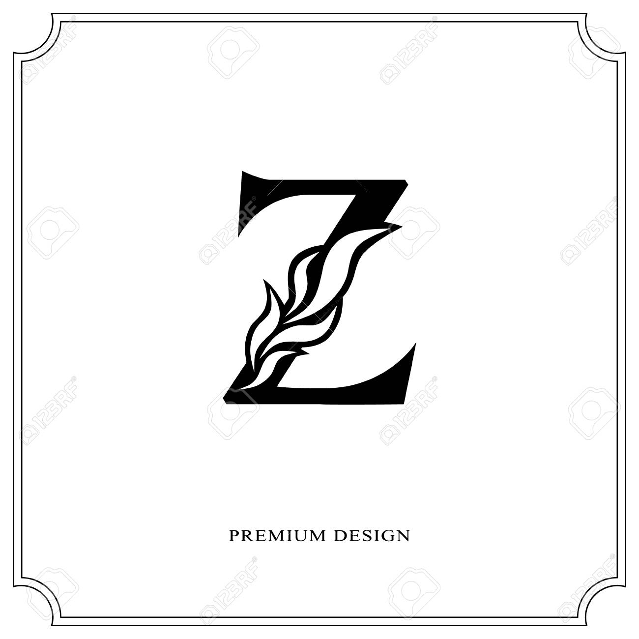 Elegant Letter Z. Graceful Royal Style. Calligraphic Beautiful ...