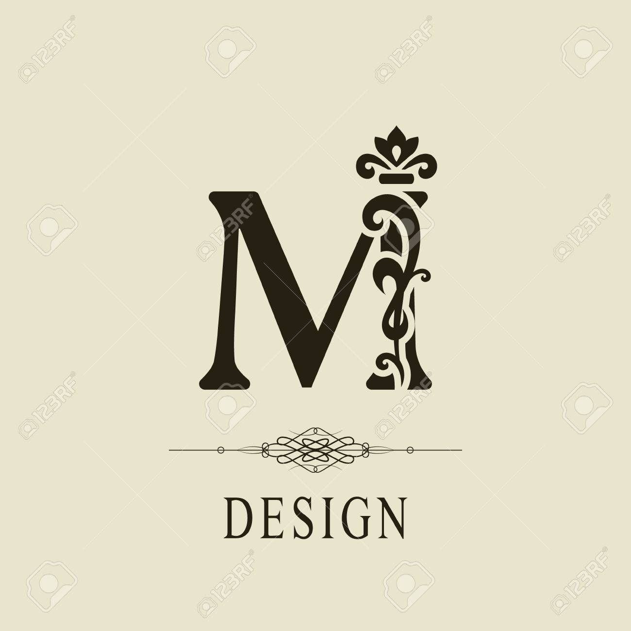 Elegant Capital Letter M. Graceful Royal Style. Calligraphic Beautiful  Logo. Vintage Floral Drawn Emblem For Book Design, Brand Name, Business  Card, Restaurant, Boutique, Hotel. Vector Illustration Royalty Free SVG,  Cliparts, Vectors, And