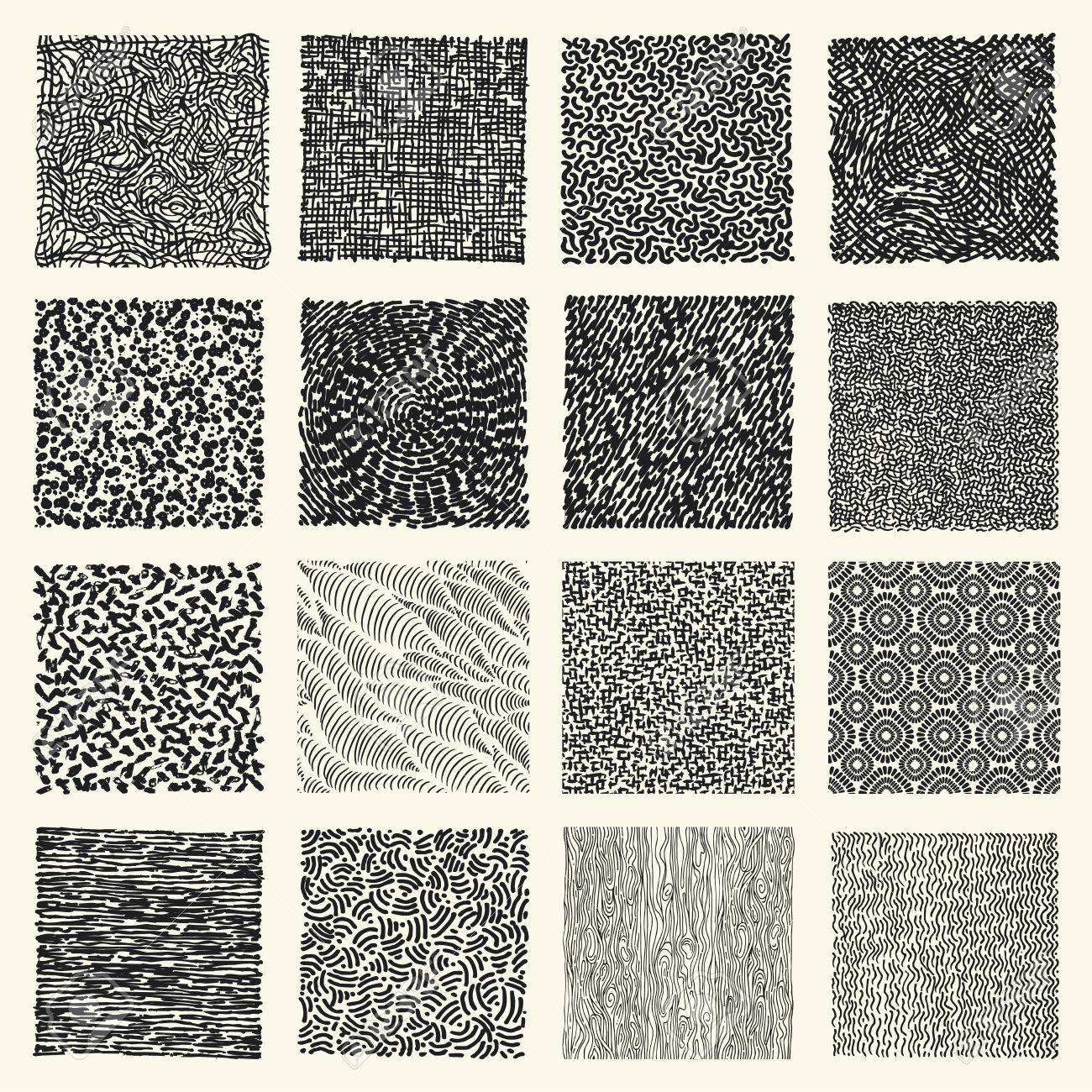 Set Of Hand Drawn Marker And Ink Patterns Simple Vector Scratch Royalty Free Cliparts Vectors And Stock Illustration Image