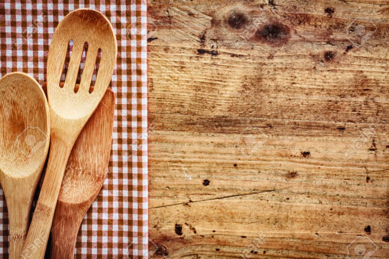 Wood Background With Copyspace Bordered By A Red And White Country