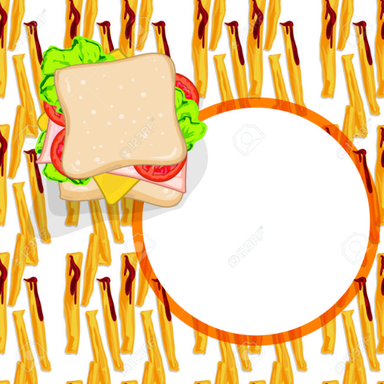 pattern food french fries
