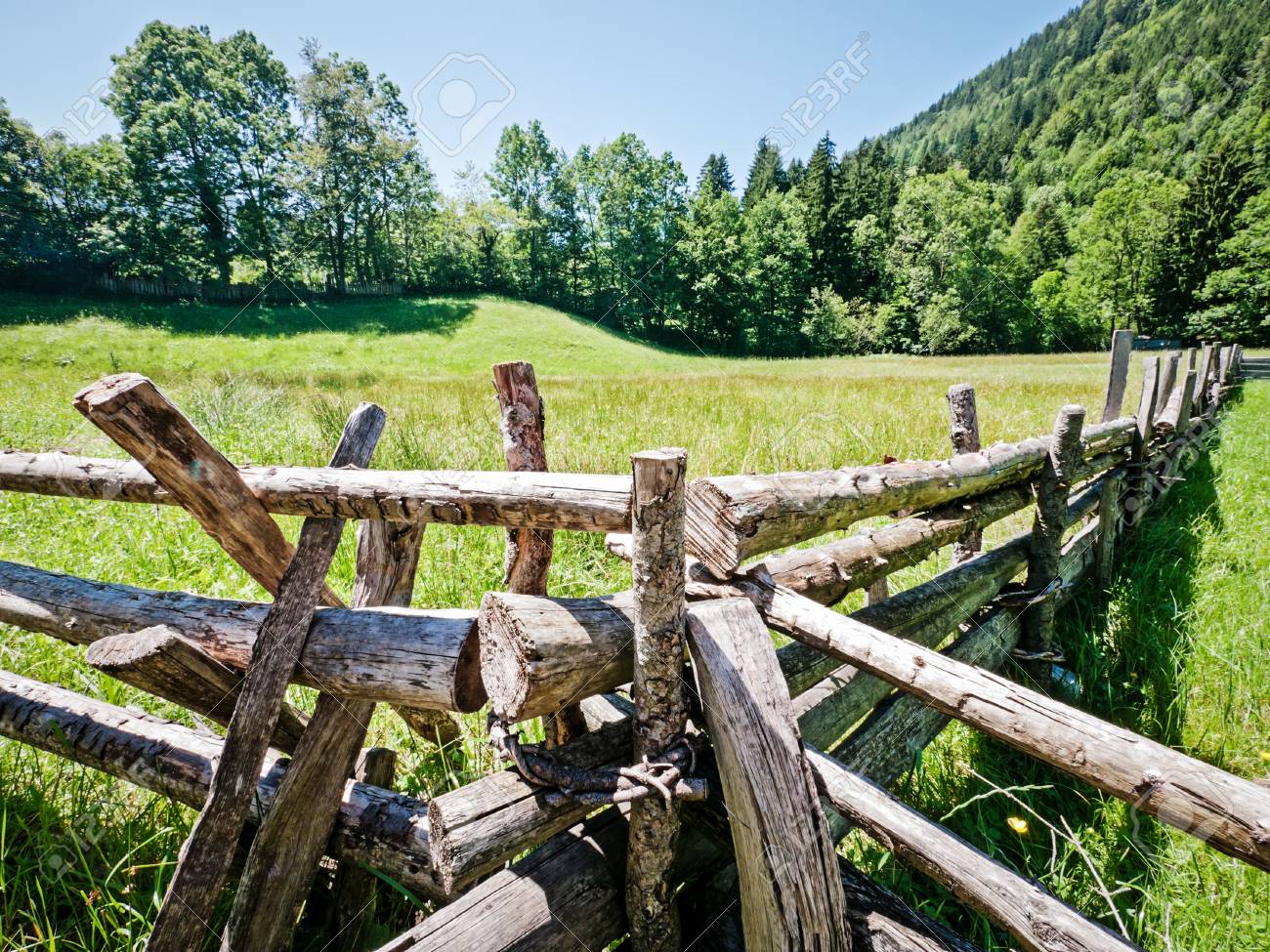 Beautiful Old Fence At A Farm Stock Photo, Picture and Royalty Free Image.  Image 17743540., image size:1300x975