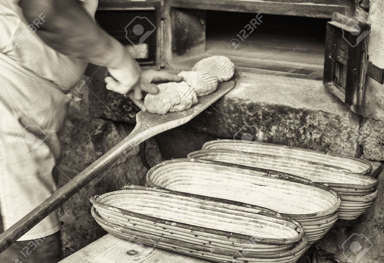 making bread - vintage - old bakery - 50236761 making bread - vintage - old bakery - 50236761