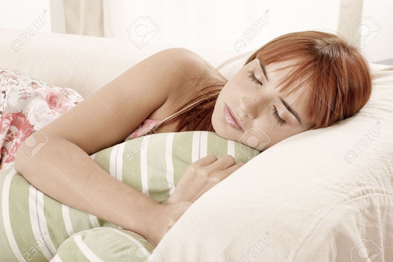 redhead sleeping couch Redhead sleeping couch