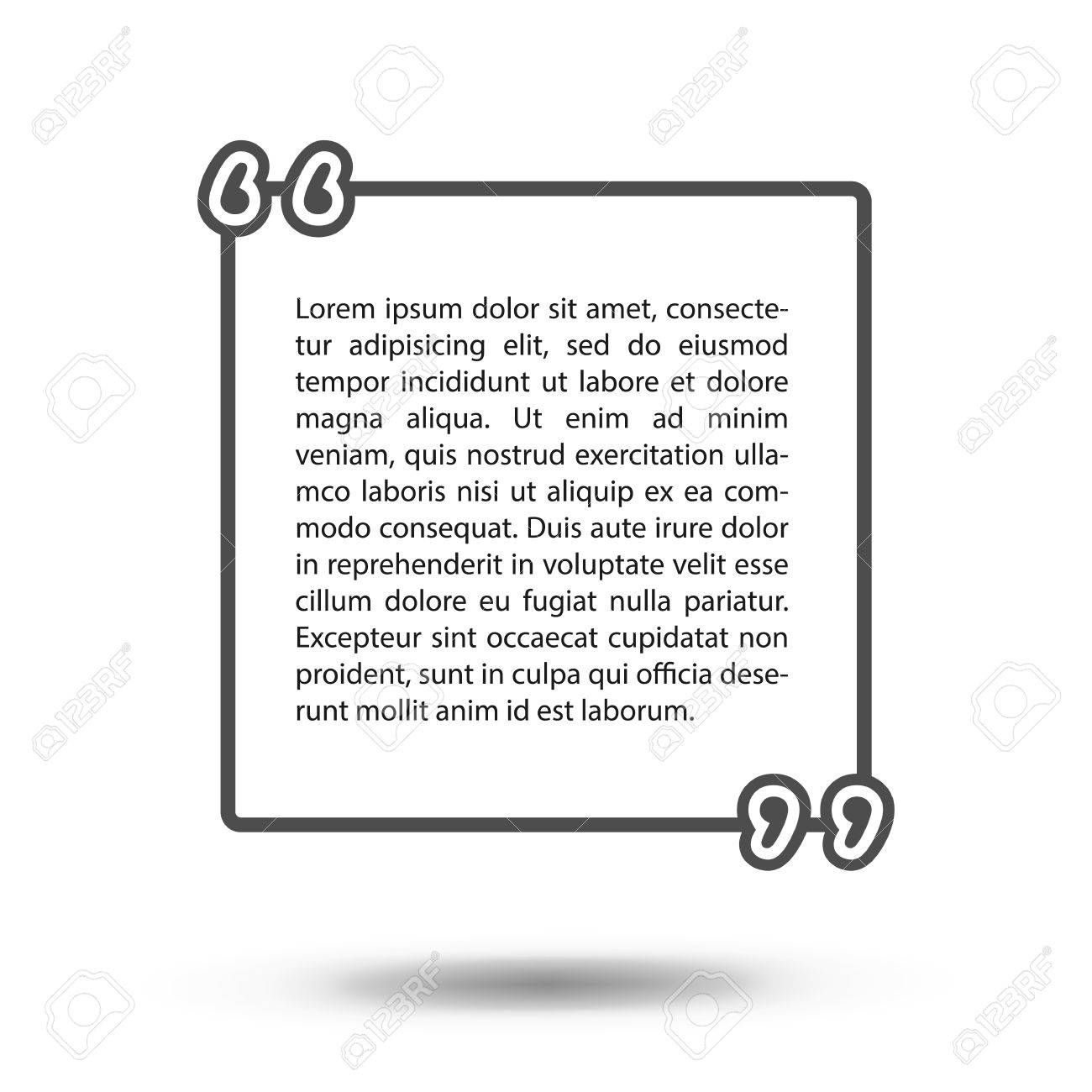 template vector quotes quote blank template empty template