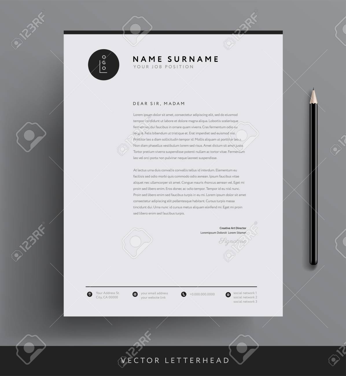 Elegant Letterhead Template Design Royalty Free Cliparts, Vectors Inside Elegant Letterhead Template Elegant Letterhead Template Design Royalty Free Cliparts, Vectors Inside Elegant Letterhead Template