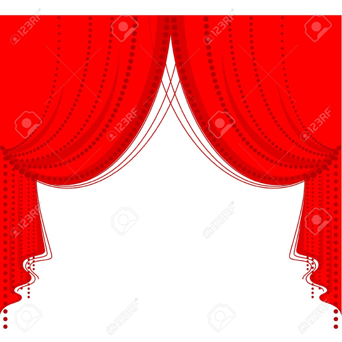 vector red curtain royalty