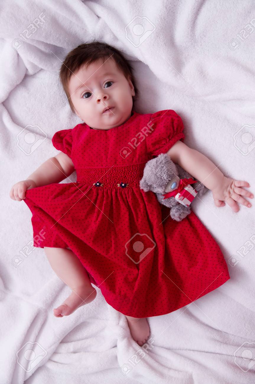 infant red dress
