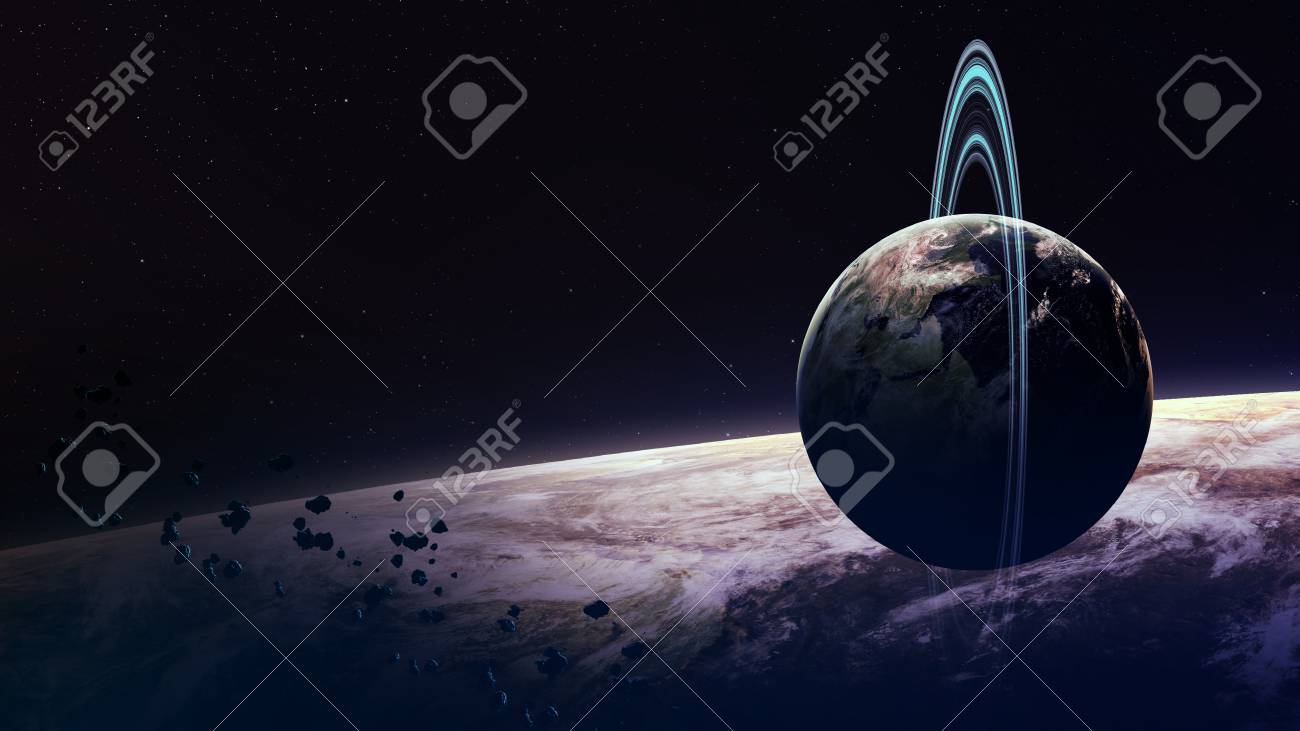 空間に美しい幻想的な惑星 の写真素材 画像素材 Image