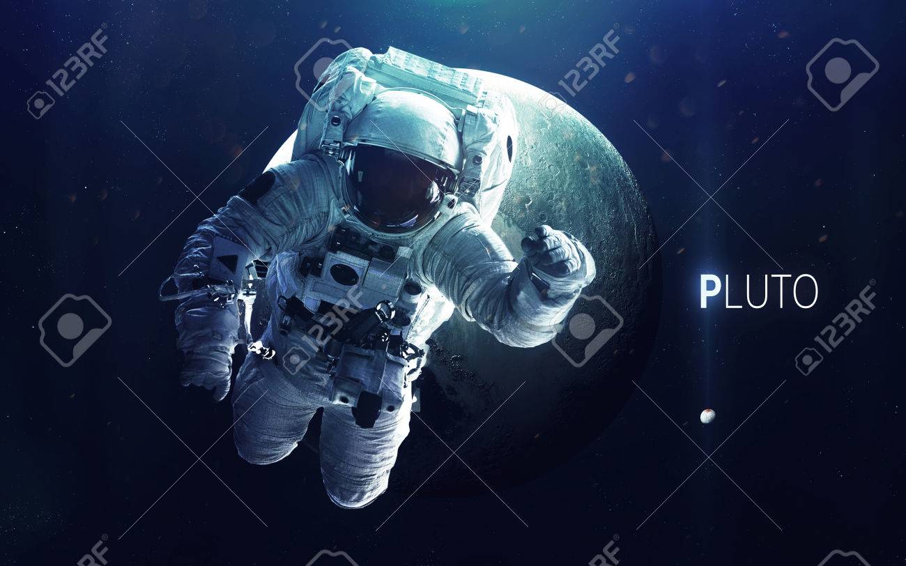 Pluto Hohe Auflosung Schone Kunst Prasentiert Planeten Des Sonnensystems Lizenzfreie Fotos Bilder Und Stock Fotografie Image