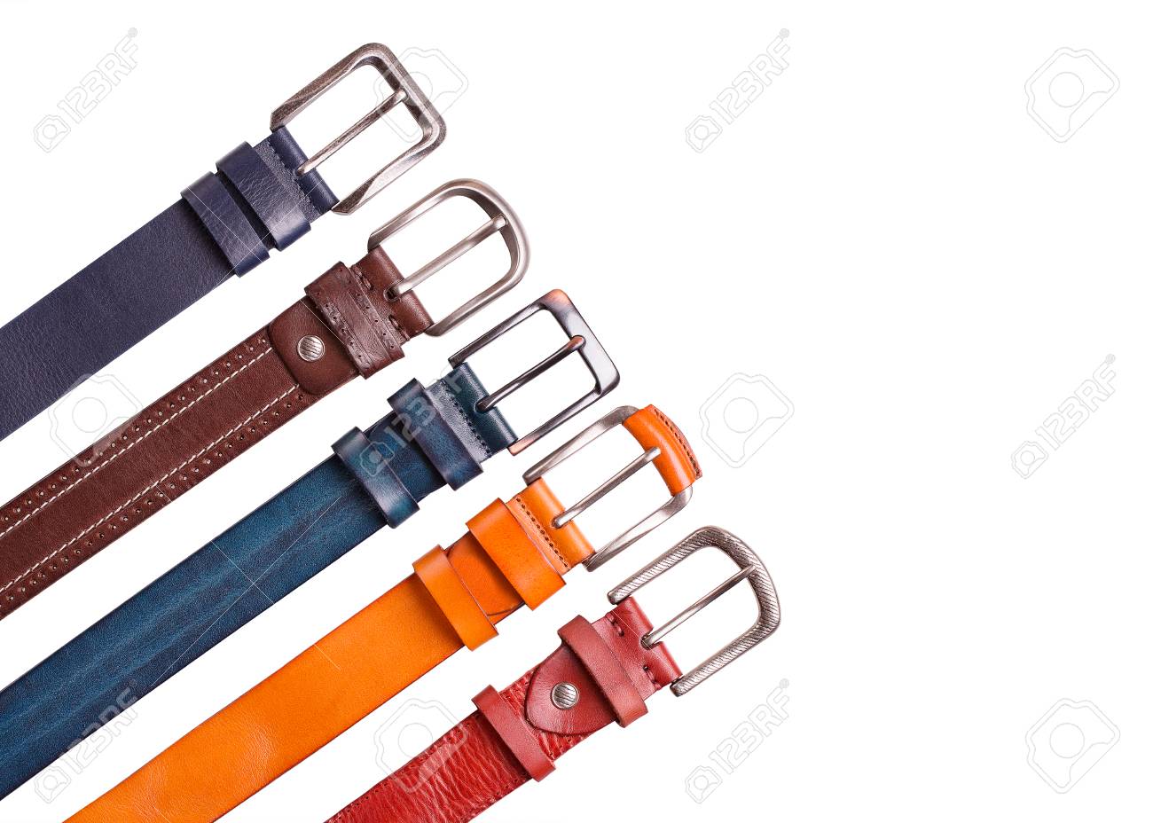 colorful leather belts