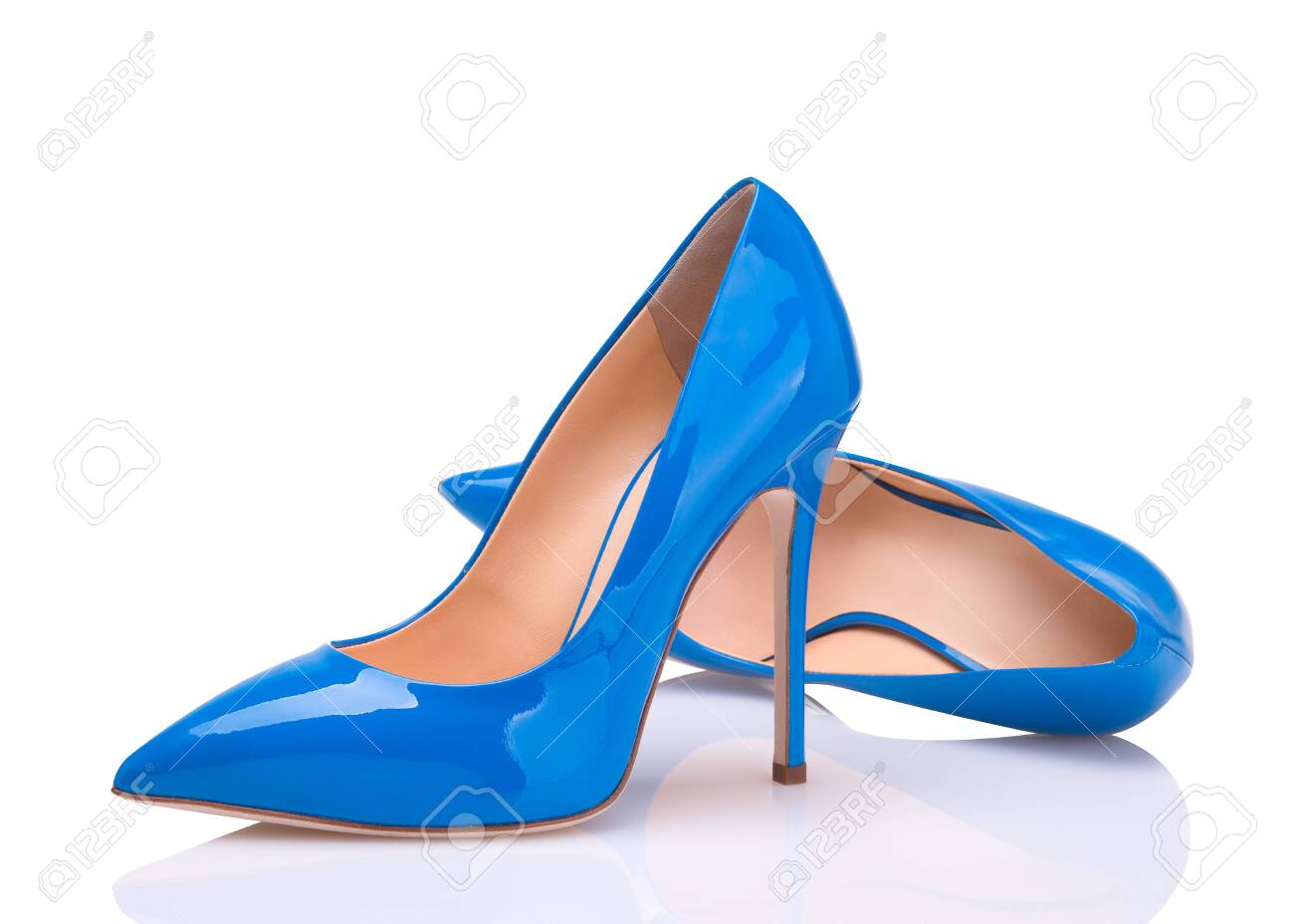 blue stilettos