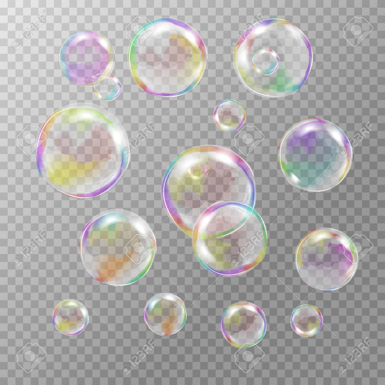 Set Of Multicolored Transparent Soap Bubbles With Glares Highlights And Gradients Custom Shapes And Colors Eps 10 Vector Illustration On Light Gray Background For Your Design And Business Royalty Free Cliparts Vectors Set Of Multicolored Transparent Soap Bubbles With Glares Highlights And Gradients Custom Shapes And Colors Eps 10 Vector Illustration On Light Gray Background For Your Design And Business Royalty Free Cliparts Vectors