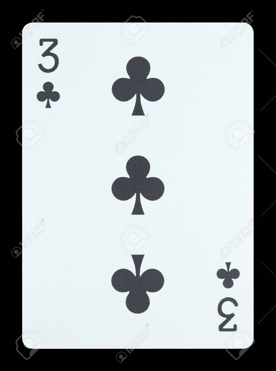 トランプのクラブの 3 の写真素材 画像素材 Image
