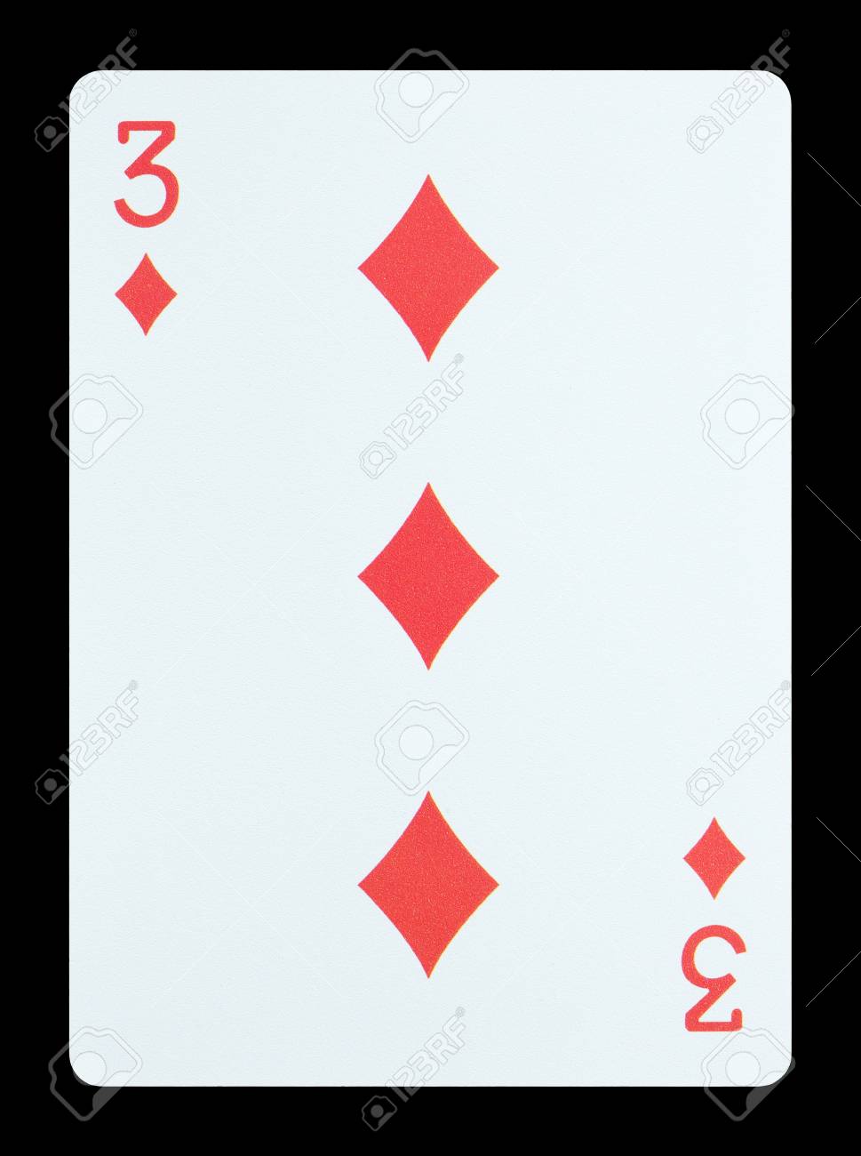 トランプのダイヤの 3の写真素材・画像素材 Image 17036195
