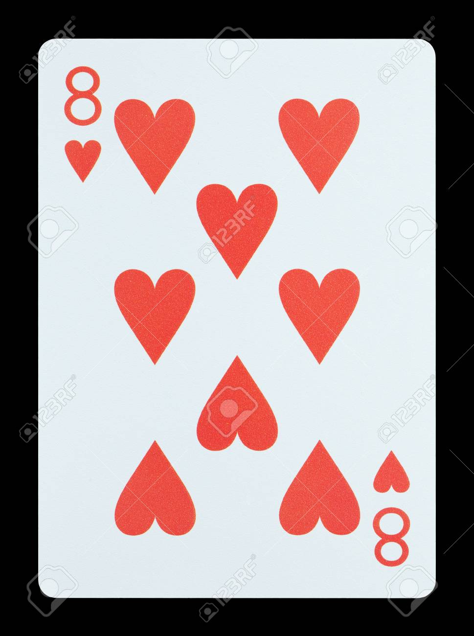 トランプのハートの 8の写真素材・画像素材 Image 17076466