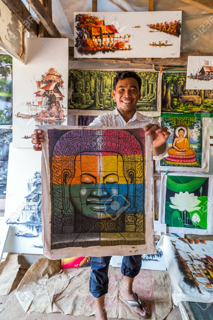 カンボジアの絵画