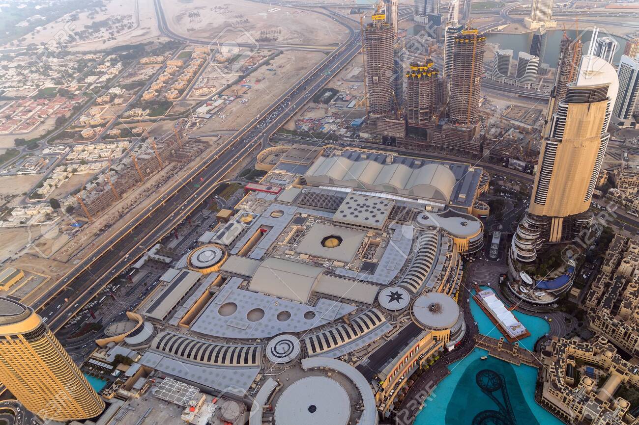 The Dubai Shopping Mall Top View Grove Musical Fountain