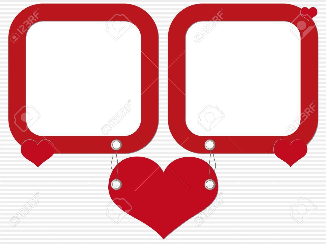 valentine photo frames with hearts royalty free cliparts vectors picture frames with hearts