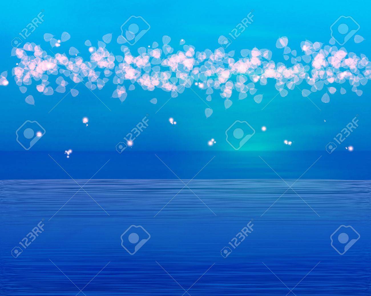 幻想夜の海の波 のイラスト素材 ベクタ Image 幻想夜の海の波 のイラスト素材 ベクタ Image