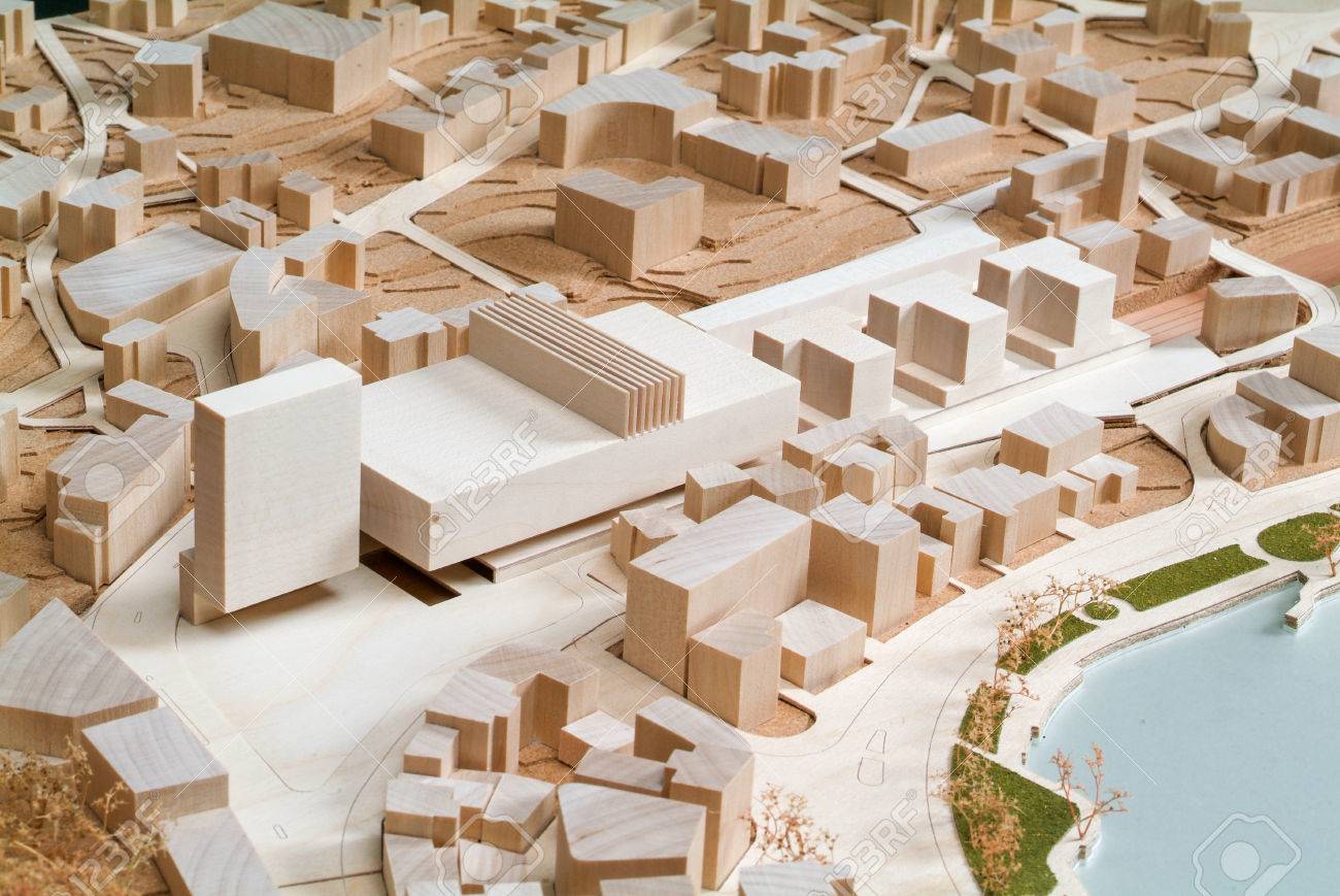 site surrounding model for architectural presentation and background
