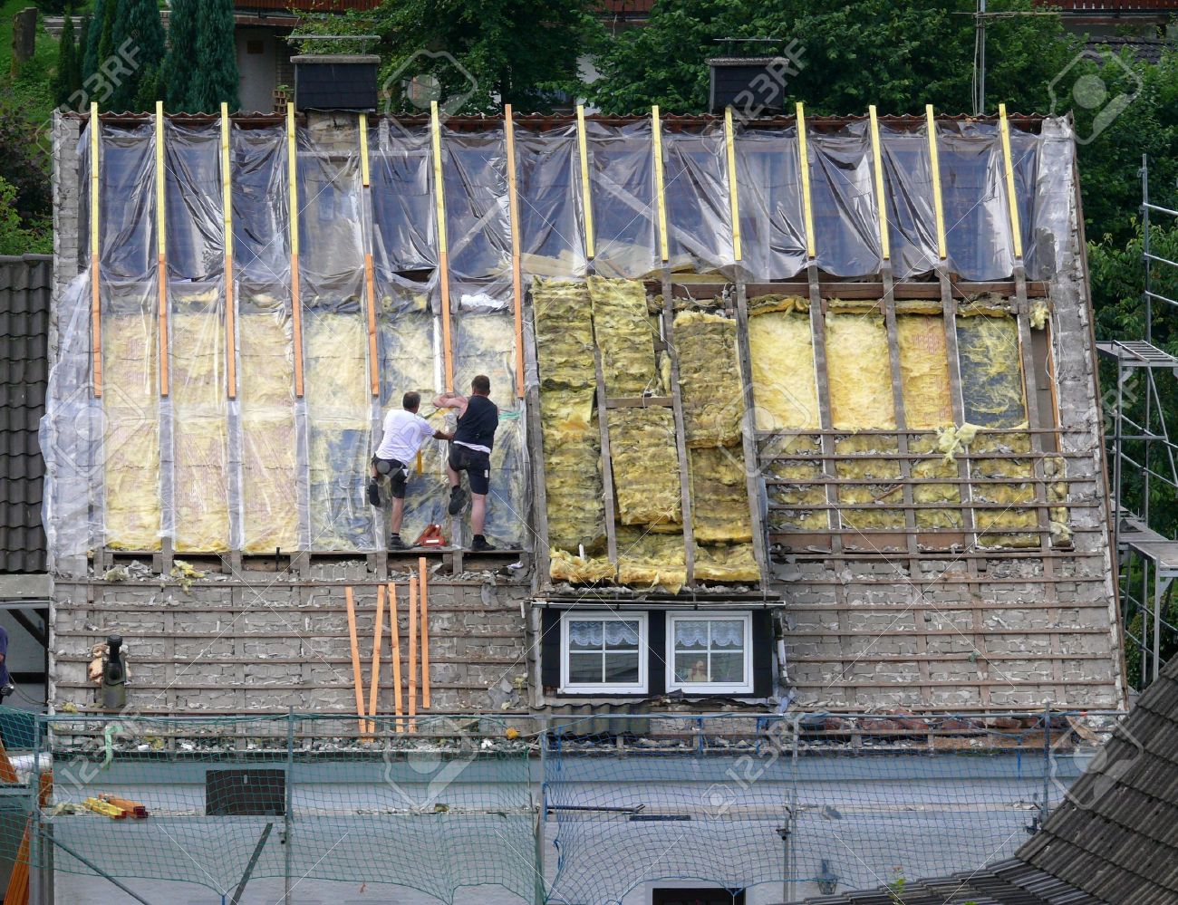 屋根改修工事 の写真素材 画像素材 Image