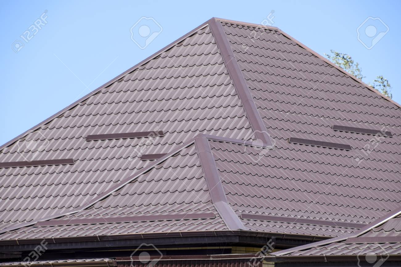 roof metal sheets modern types of roofing materials stock photo roofing types