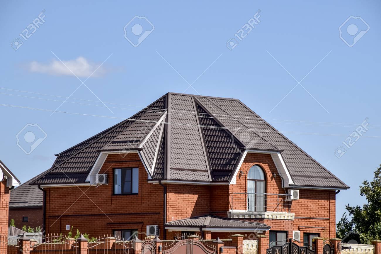 roof metal sheets modern types of roofing materials stock photo roofing types