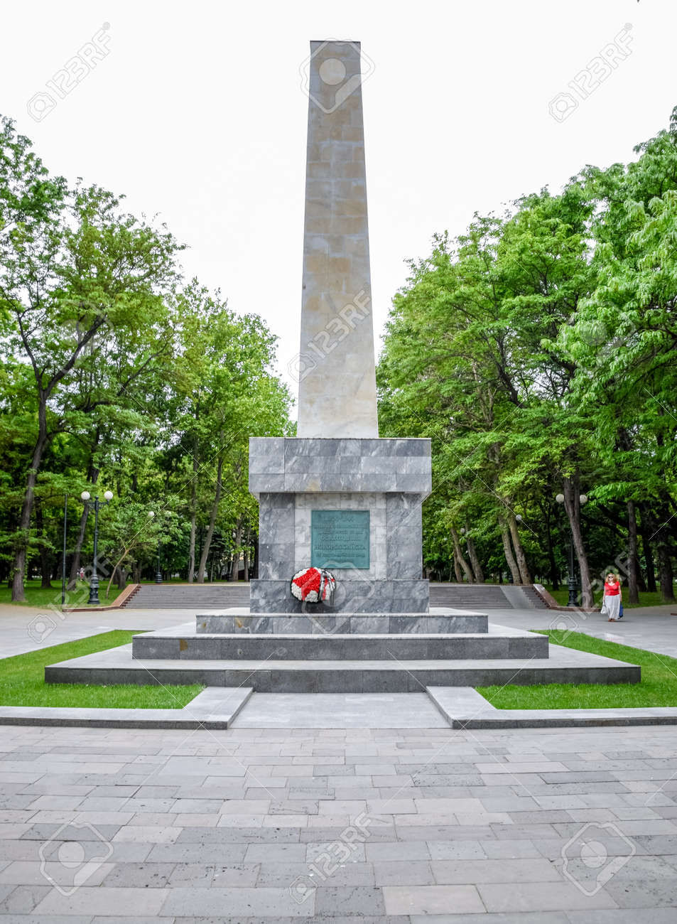 Novorossiysk, Russia - May 20, 2018: The monument, built in honor of the twentieth anniversary of the liberation of Novorossiysk from the White Guard gangs and interventionists. - 133521950 Novorossiysk, Russia - May 20, 2018: The monument, built in honor of the twentieth anniversary of the liberation of Novorossiysk from the White Guard gangs and interventionists. - 133521950